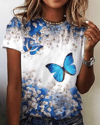 Nova | T-shirt Met Ronde Hals En Print.