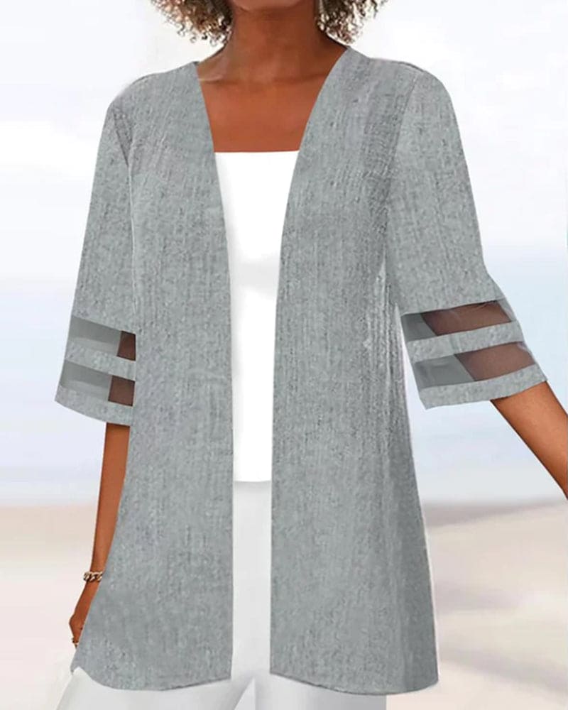Sara | Een casual tweedelige set in een effen kleur