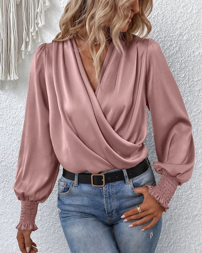 Sophie | Elegante blouse in een effen kleur