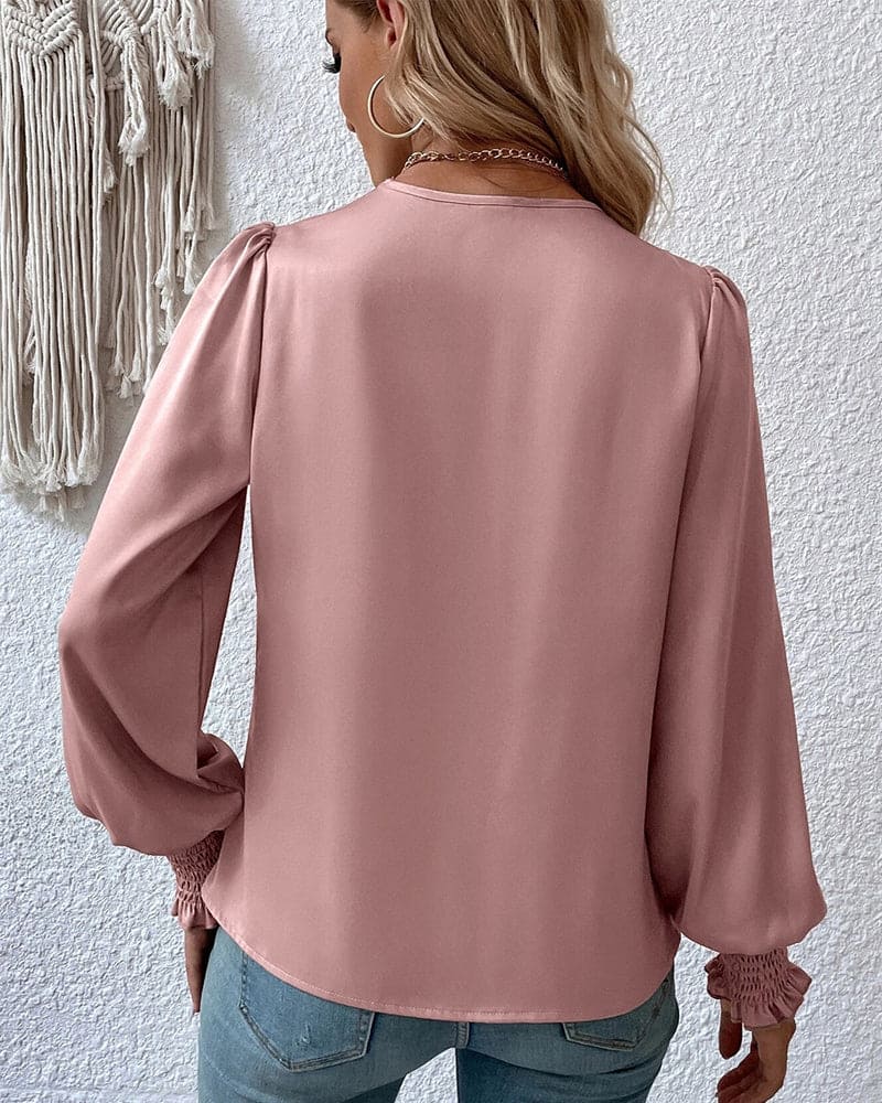 Sophie | Elegante blouse in een effen kleur