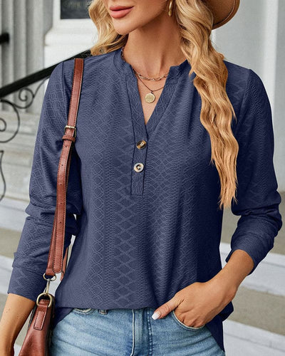Lotte | Blouse met coltrui in één egale kleur