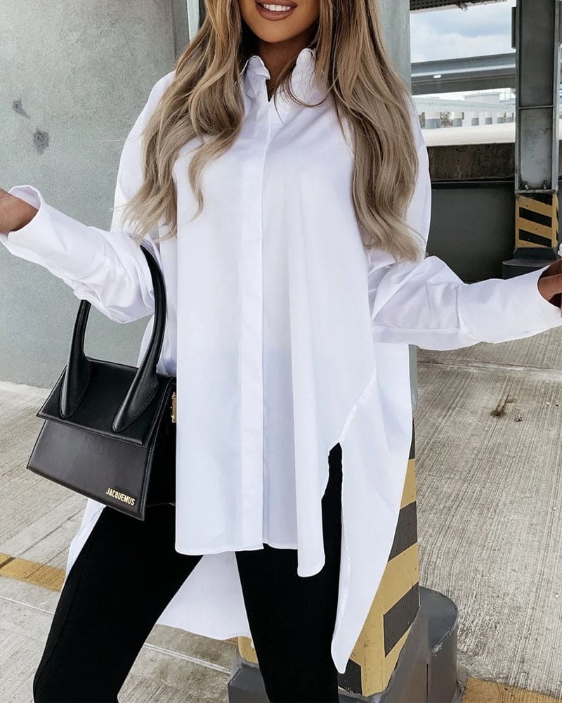 Vesper | Asymmetrische Blouse Met Lange Mouwen
