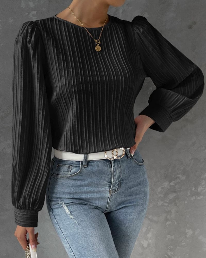 Chloe - Elegant Dames Shirt met Ballonmouwen