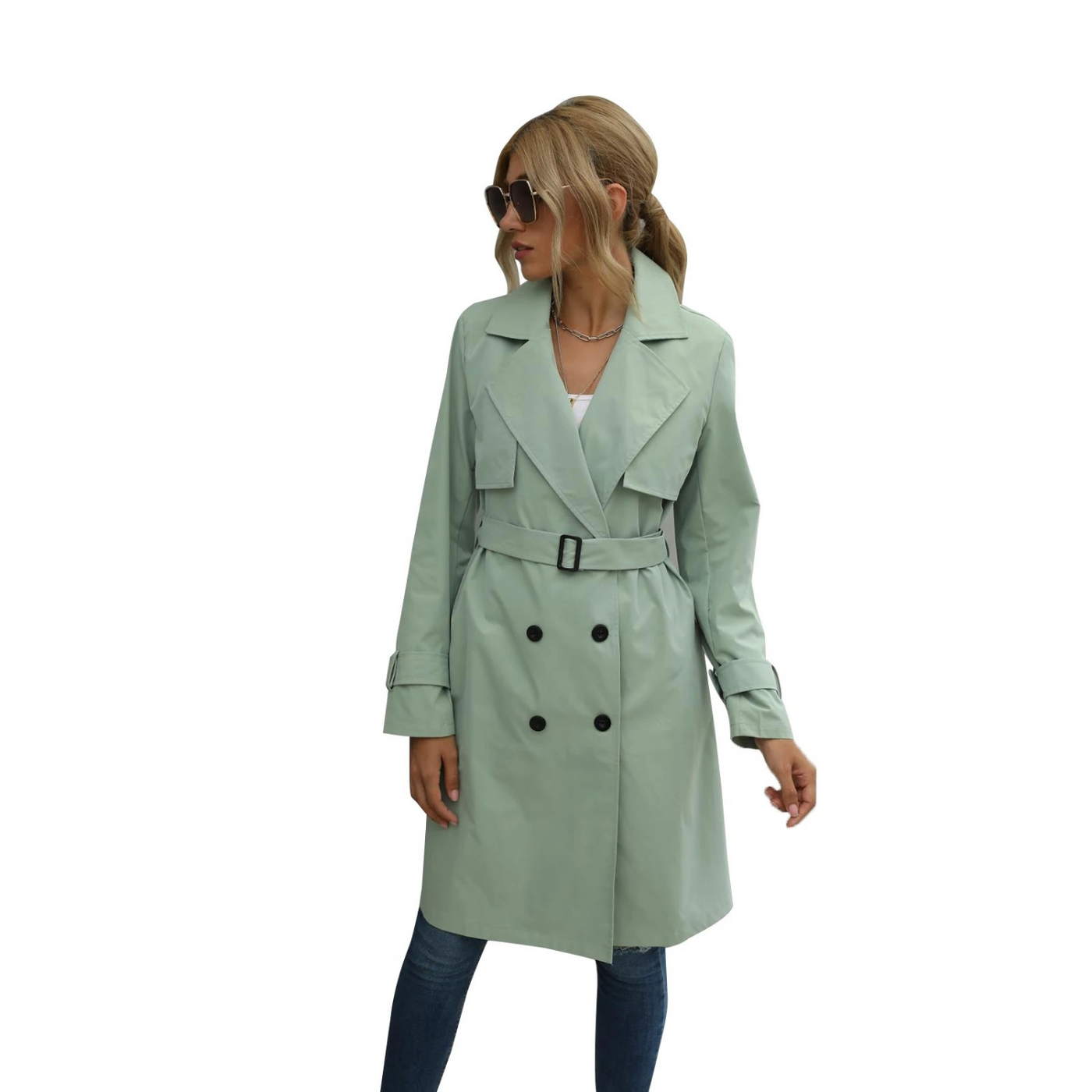 Claudia - elegante trendy chique trenchcoat