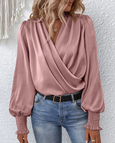 Sophie | Elegante blouse in een effen kleur