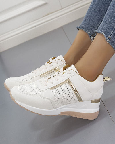 Isa - Sneakers met een mesh en sleehak