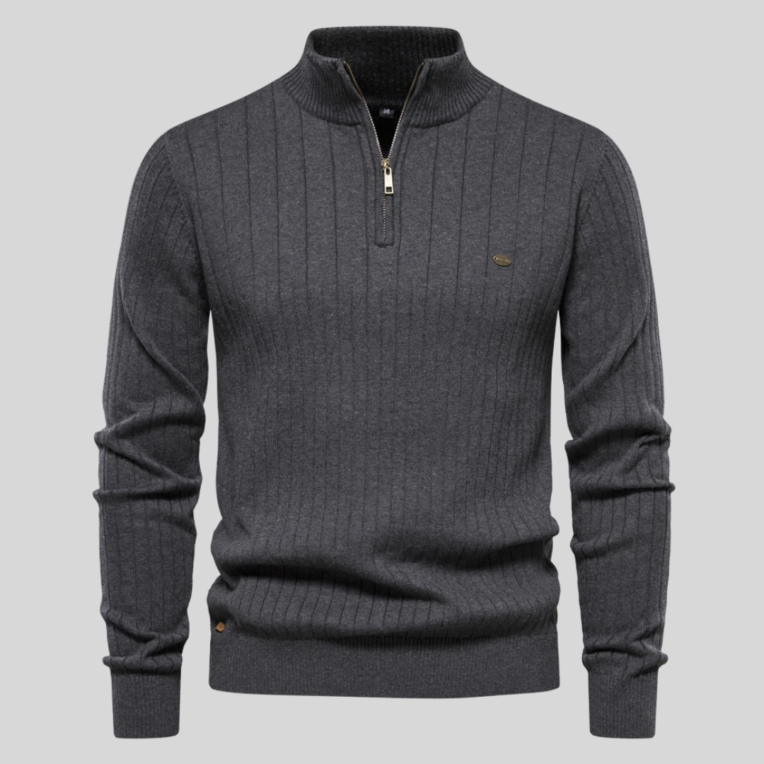 STEVEN | GEBREIDE ZIP-UP TRUI