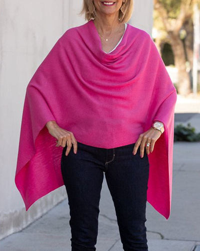 Sophie | Fuchsiakleurig poncho