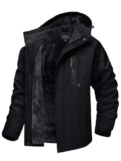 Fleece gevoerde jas met capuchon voor mannen.