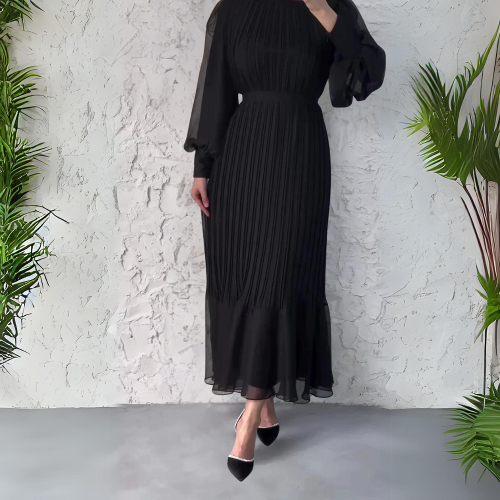 Erica - Jurk met lange geplooide rok