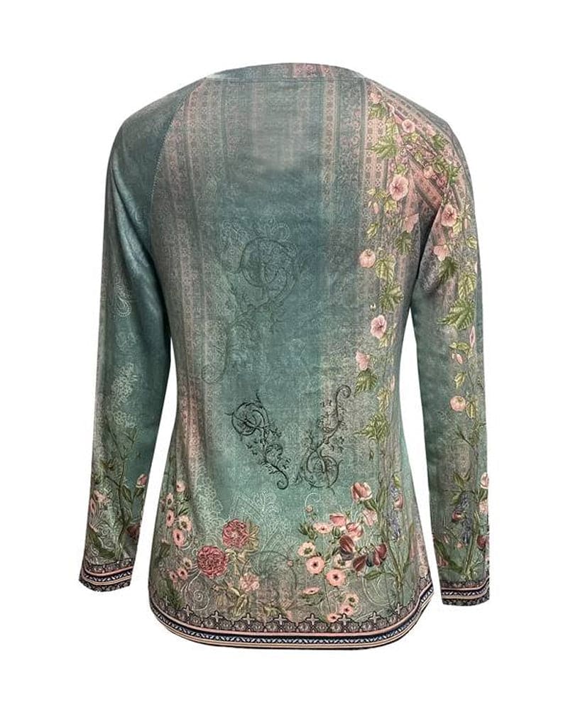Anna - Bloemrijke blouse met lange mouwen