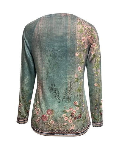 Anna - Bloemrijke blouse met lange mouwen