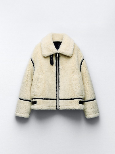 Fabienne - Super zachte witte fleece jas voor dames