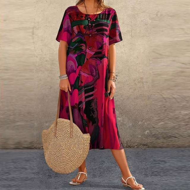 Famke - Comfortable floral dress