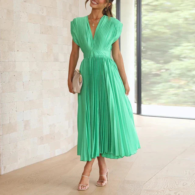 Leslie | Maxi-jurk met V-hals