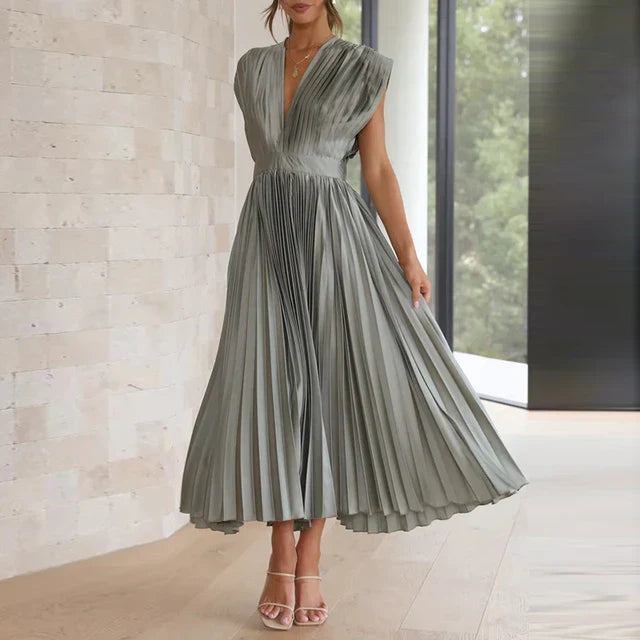 Leslie | Maxi-jurk met V-hals
