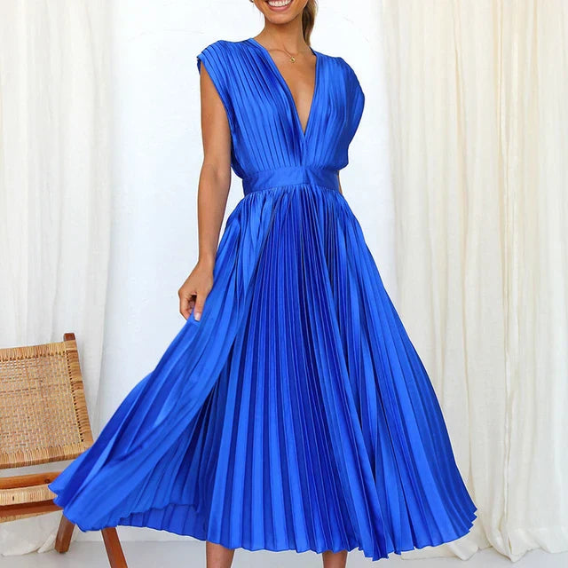 Leslie | Maxi-jurk met V-hals