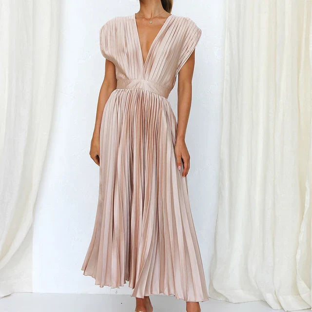 Leslie | Maxi-jurk met V-hals