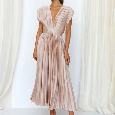 Leslie | Maxi-jurk met V-hals
