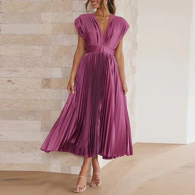 Leslie | Maxi-jurk met V-hals