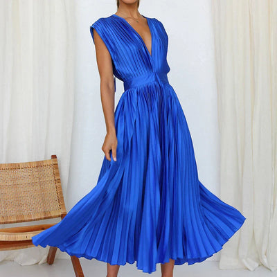 Leslie | Maxi-jurk met V-hals