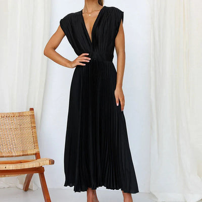 Leslie | Maxi-jurk met V-hals