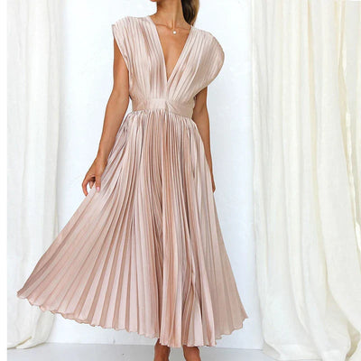 Leslie | Maxi-jurk met V-hals
