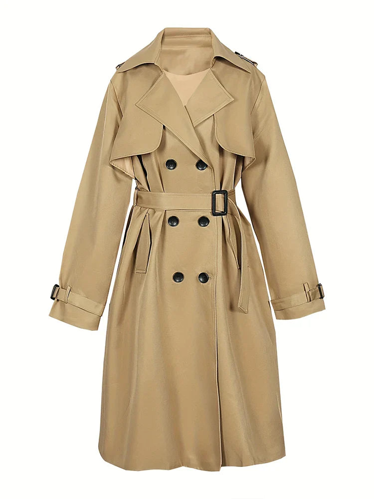 Lily - stijlvolle trenchcoat met dubbele knopenrij