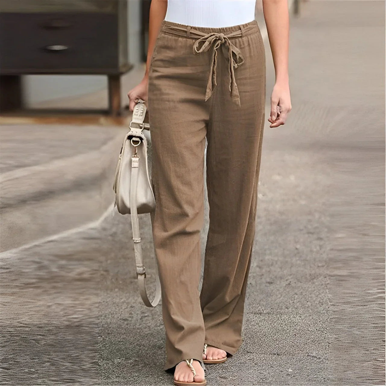 Luna - Comfortabele broek met hoge taille voor dames