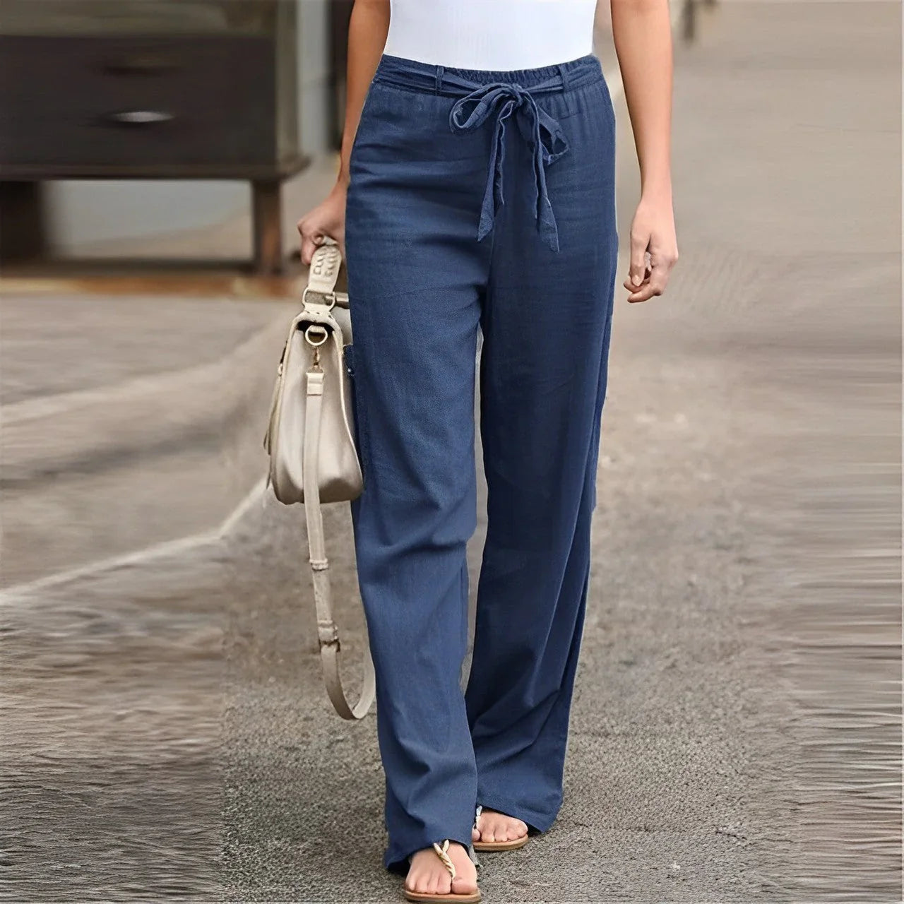 Luna - Comfortabele broek met hoge taille voor dames