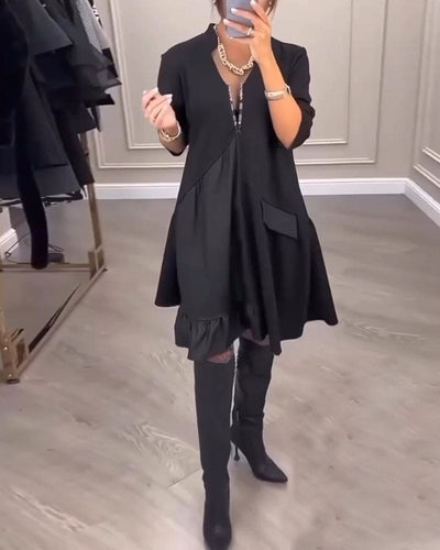 Tessa | Artistieke jurk met V-hals