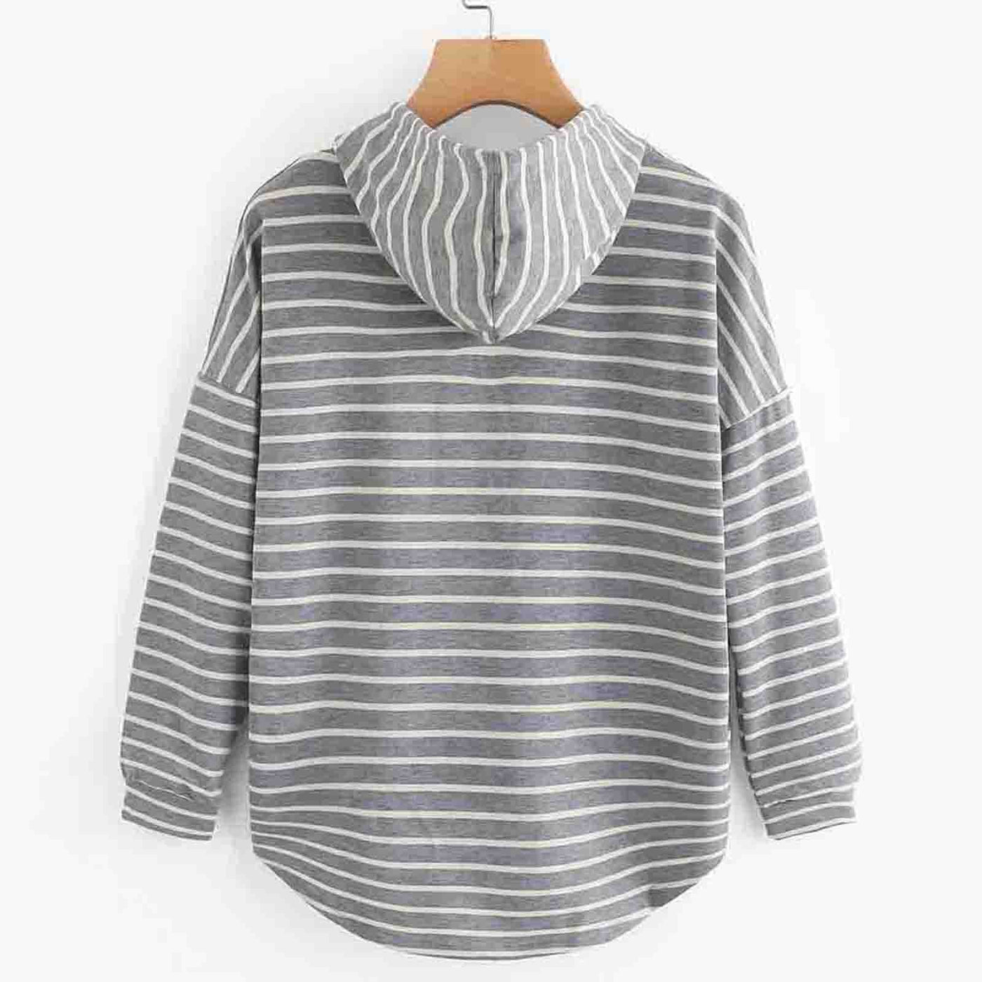 Adeline - Casual Gestreepte Pullover Hoodie voor Vrouwen