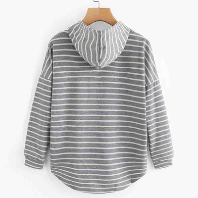 Adeline - Casual Gestreepte Pullover Hoodie voor Vrouwen