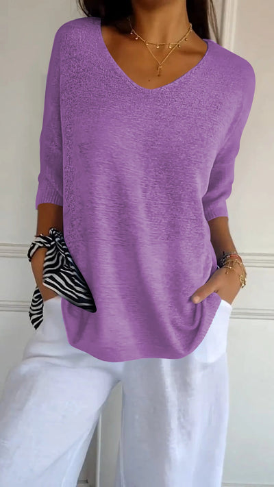 Elesia - Elegant V-Hals Top