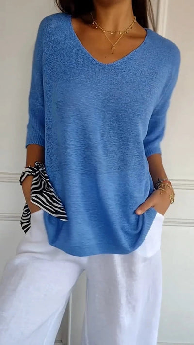 Elesia - Elegant V-Hals Top