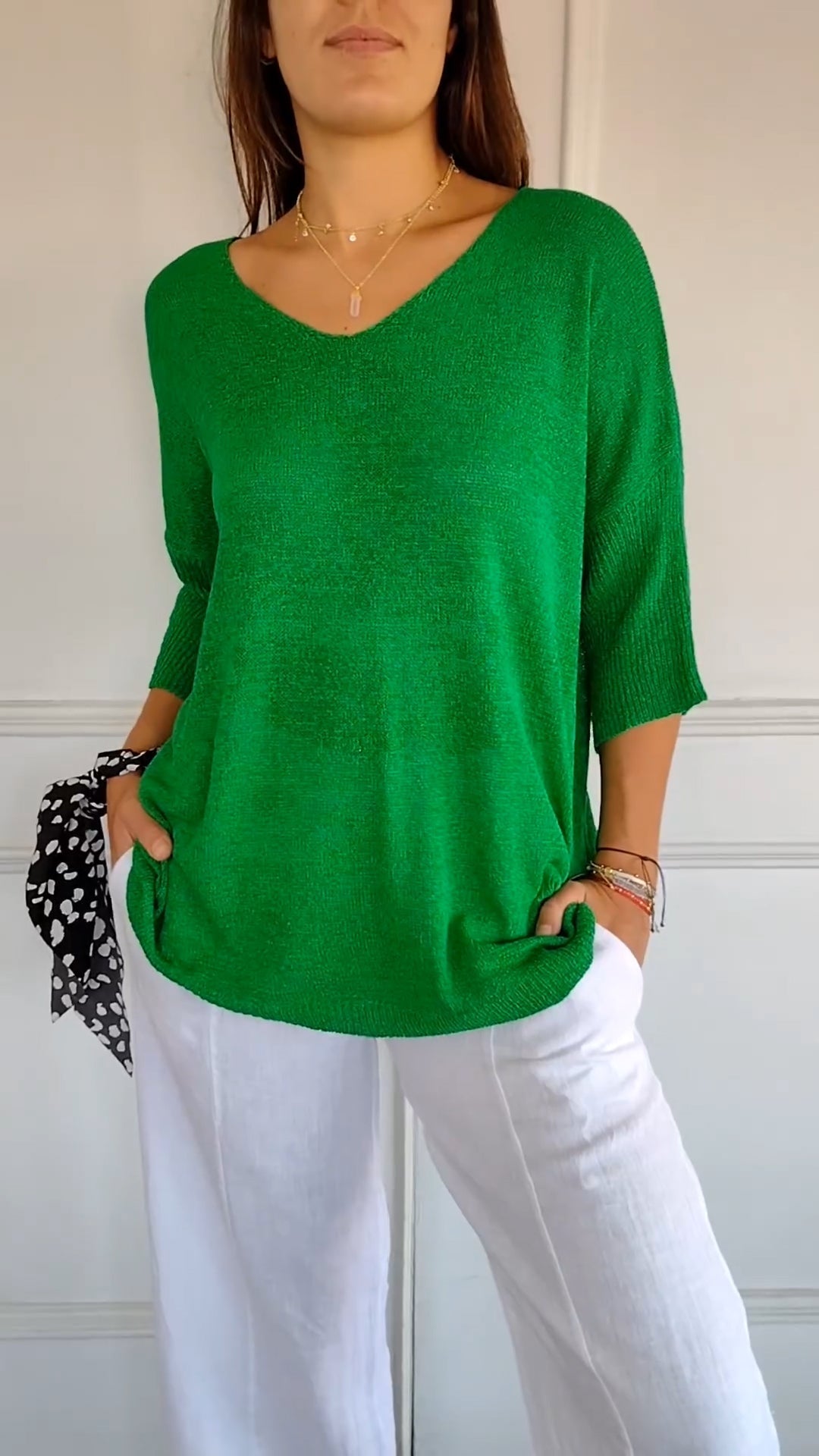 Elesia - Elegant V-Hals Top