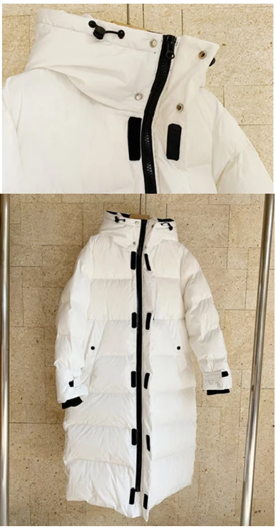 Claire - Trendy lange puffy winterjas voor dames met capuchon