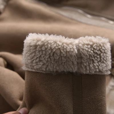 Olivia Suède Winterjas - Warm & Stijlvol