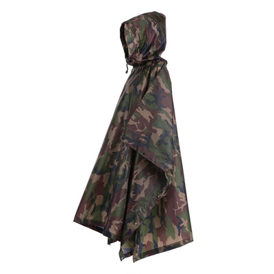 Camouflage regenjas Poncho met lichtgewicht ontwerp