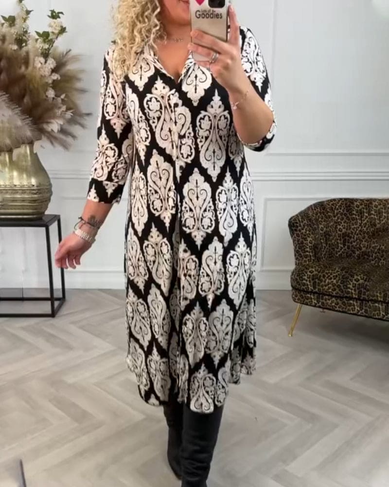 Vieve elegante jurk met chique zijsplitten