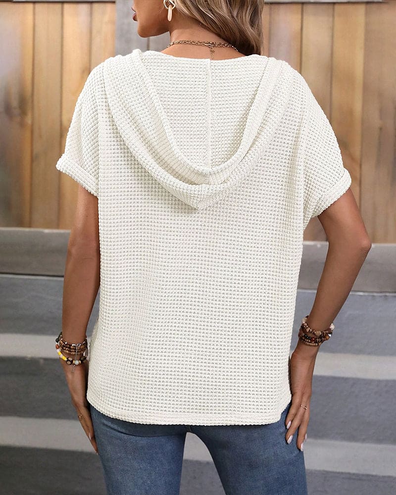 Isabel - Blouse Met Touwtje En Capuchon