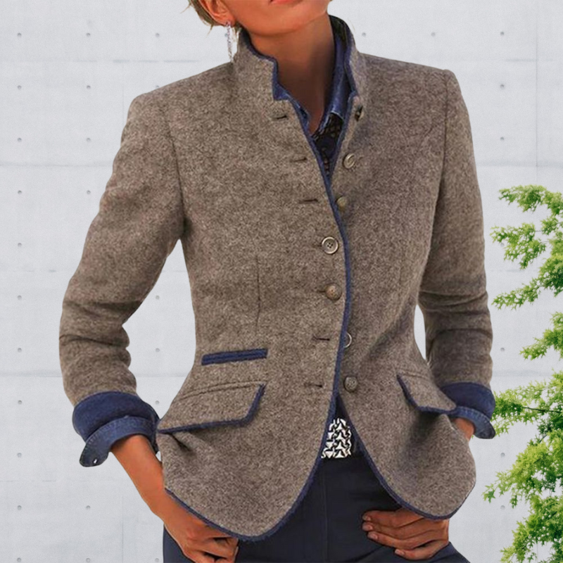 Gestucte blazer voor dames