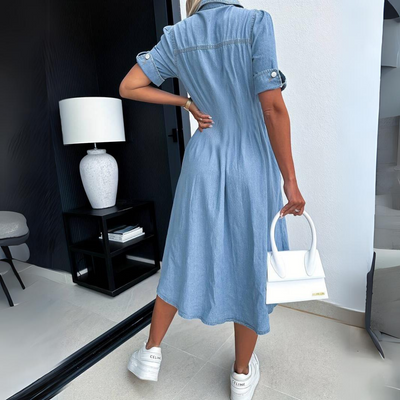 Mia | Trendy Dames Denim Jurk