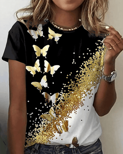 Nova | T-shirt Met Ronde Hals En Print.