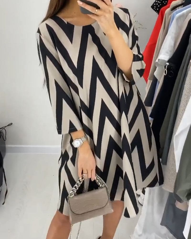 Odette | Losse jurk met print
