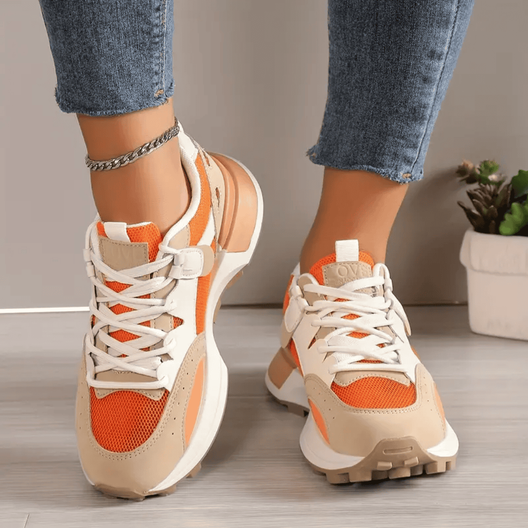 Sarah | Casual damessneakers met kleurblokken