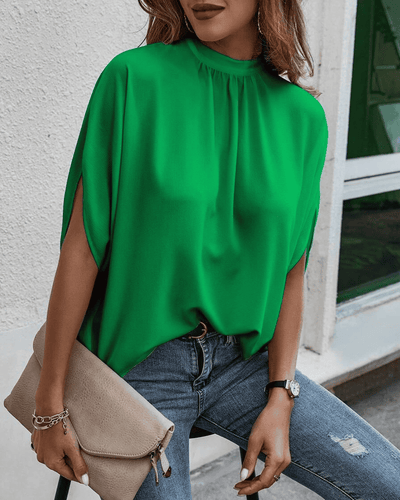 Liv | Blouse met een trendy patroon en split op de mouw