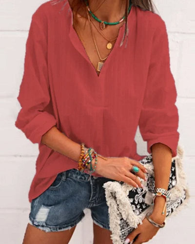 Pleun | Katoenen Gekleurde Blouse