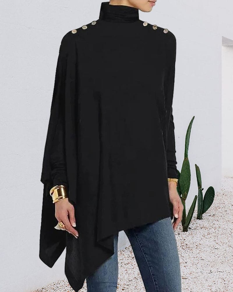 Yasmine | Een Klassieke Blouse In Één Effen Kleur