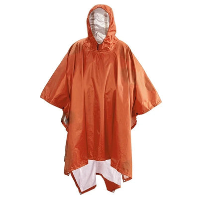 Multifunctionele regenponcho voor buiten